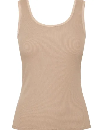 Top dama basic Clear, Bej
