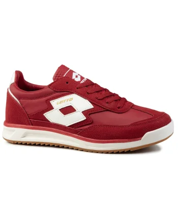 Pantofi sport barbati,  ATHLEGIC, rosu/alb, material sintetic/textil, pentru fitness si alergare