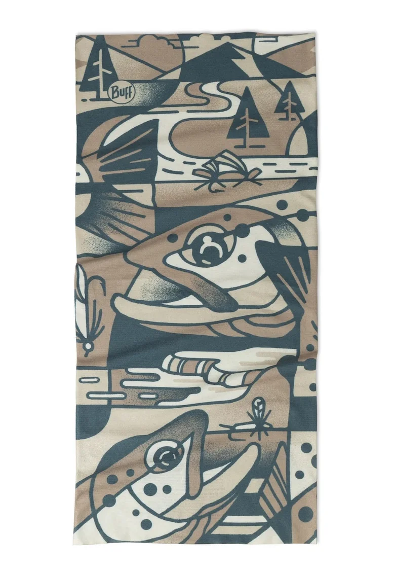 Bandana  Coolnet UV, LAKE RIVER MULTI, culoare multicolor, multisport, pentru adulti, marime universala