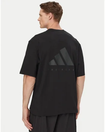 Tricou sportiv,  oversize, negru, bumbac/poliester