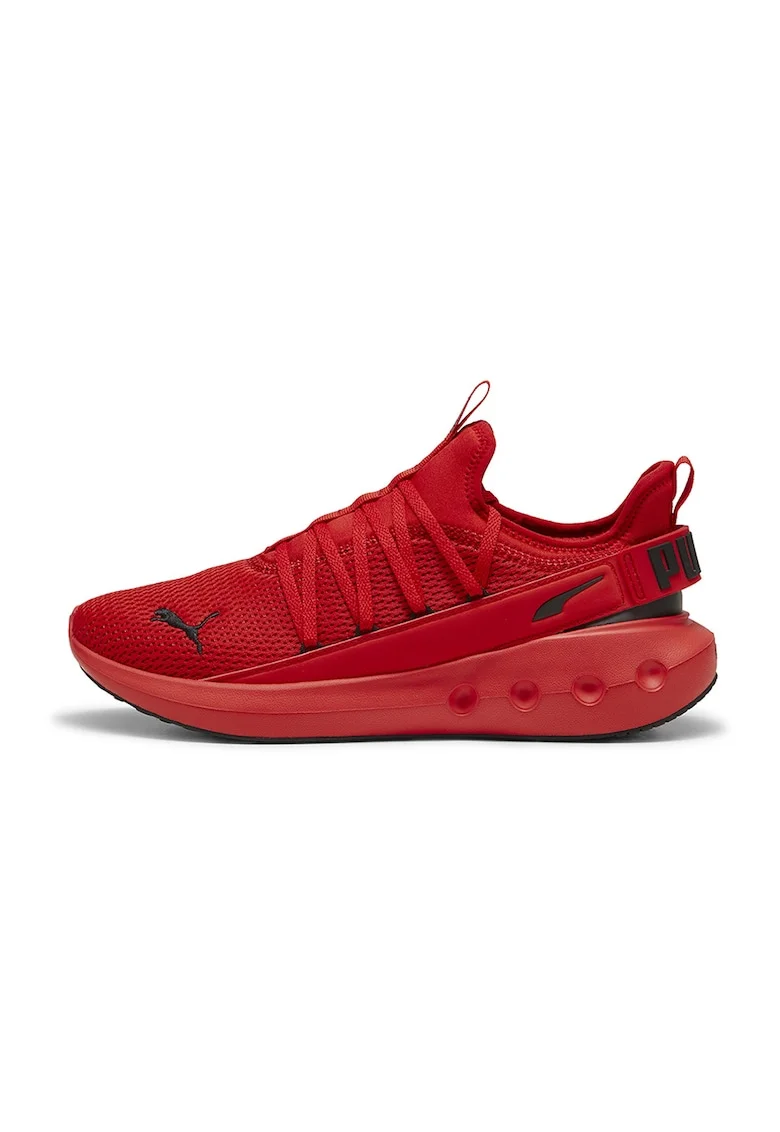 Pantofi pentru alergare unisex cu insertii din piele ecologica Softride Carson Fresh, Rosu