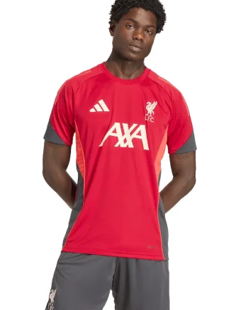 Tricou pentru fotbal Liverpool, Coral/Rosu vermillion/Gri inchis