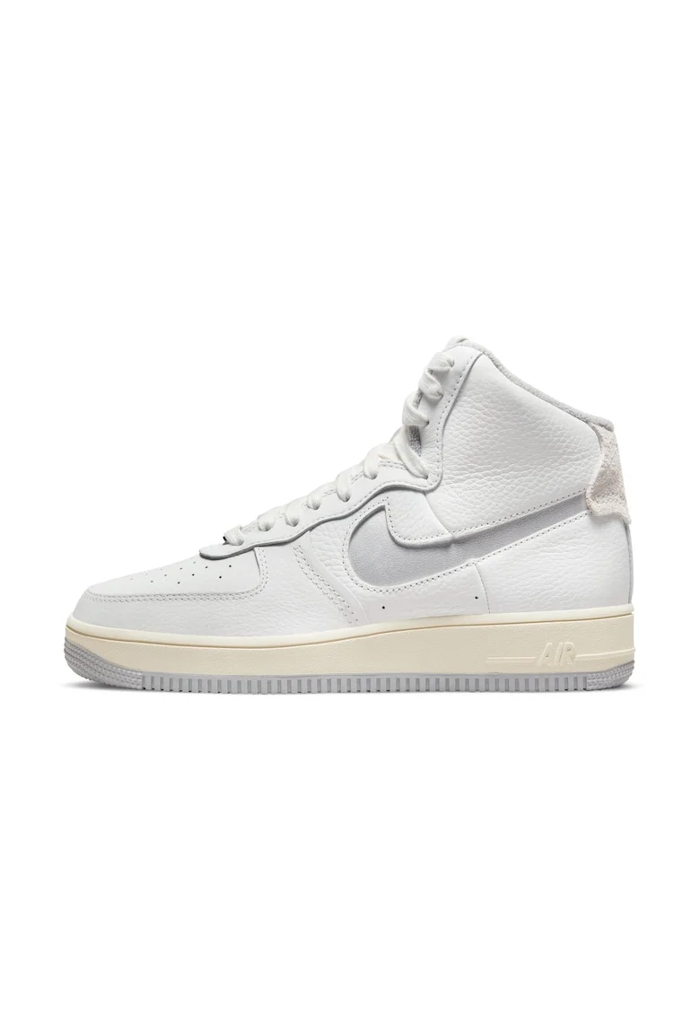 Pantofi sport,  W AF1 Sculpt White Silver, Piele naturala, Alb, Alb