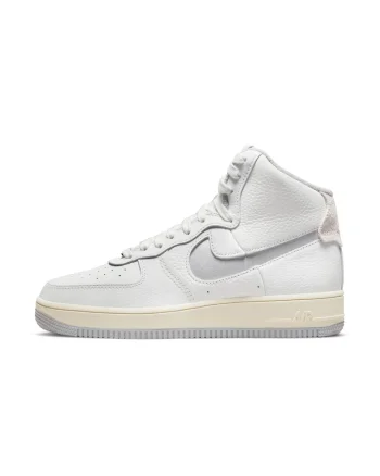 Pantofi sport,  W AF1 Sculpt White Silver, Piele naturala, Alb, Alb