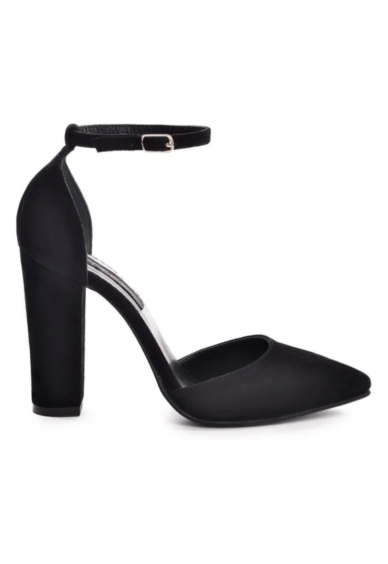 Pantofi cu toc gros piele Negru Urban Block
