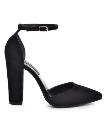 Pantofi cu toc gros piele Negru Urban Block