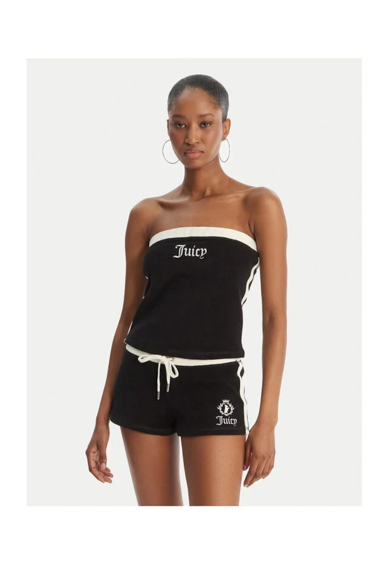 Top  Slim fit, Negru, Bumbac, Negru