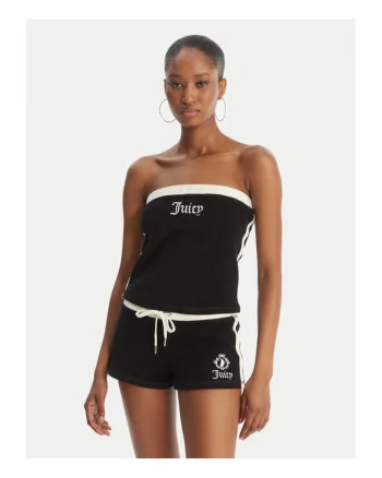 Top  Slim fit, Negru, Bumbac, Negru