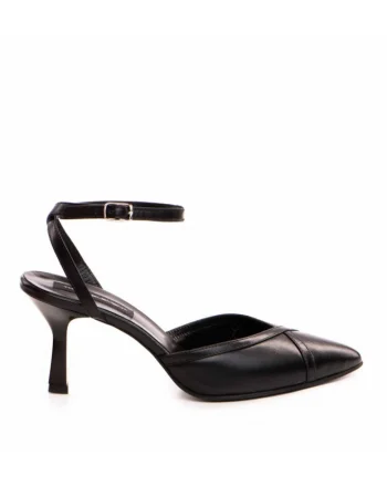 Pantofi stiletto piele naturala Negru Vivian