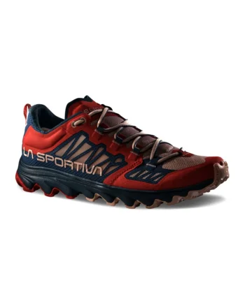 Pantofi Helios III din material textil pentru alergare trail, Albastru inchis/Caramiziu/Roz prafuit