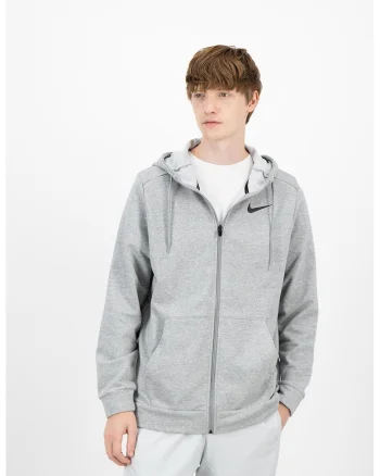 Hanorac cu fermoar si tehnologie Dri-Fit, pentru antrenament, Gri melange