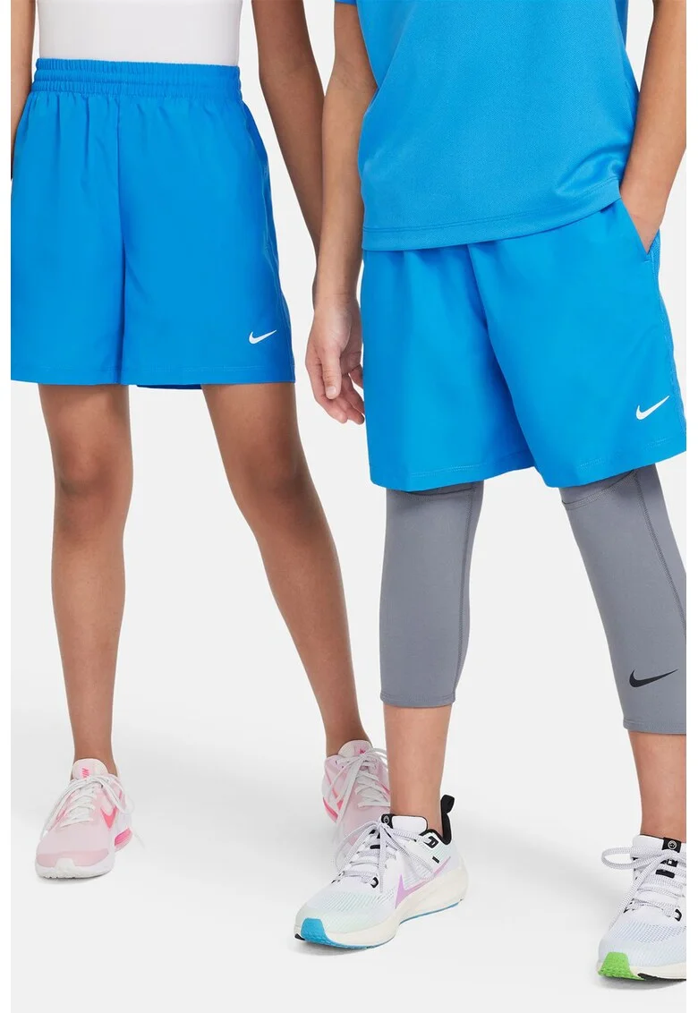 Pantaloni scurti cu tehnologie Dri-Fit si logo pentru baschet, Turcoaz