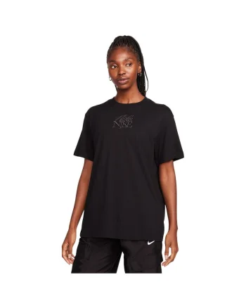 Tricou sport dama  Monogram SS BF, negru, bumbac, croiala eleganta,