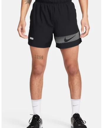 Pantaloni scurti cu imprimeu logo, pentru alergat, Negru