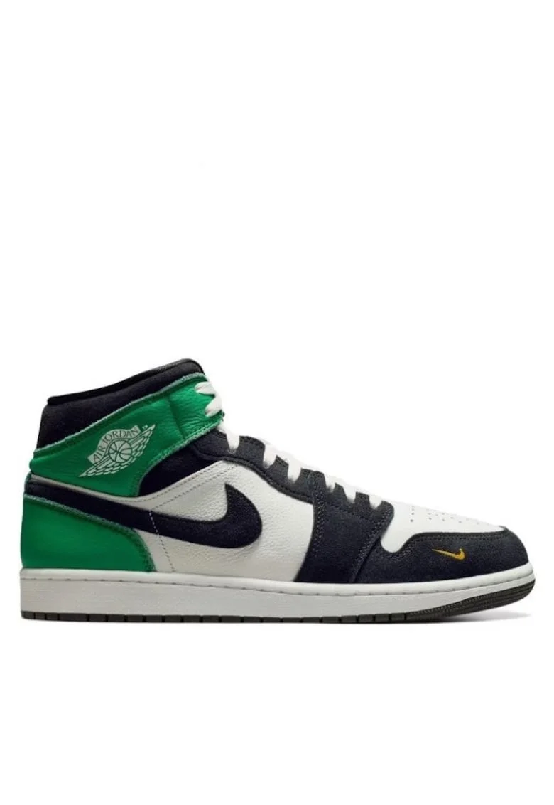 Pantofi sport barbati AIR JORDAN 1 MID SE V3,  Piele naturala, Negru,