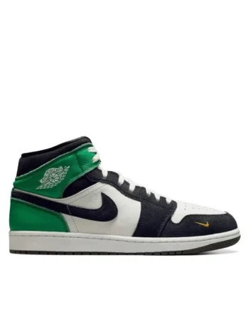 Pantofi sport barbati AIR JORDAN 1 MID SE V3,  Piele naturala, Negru,
