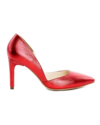 Pantofi stiletto piele naturala Royal Red