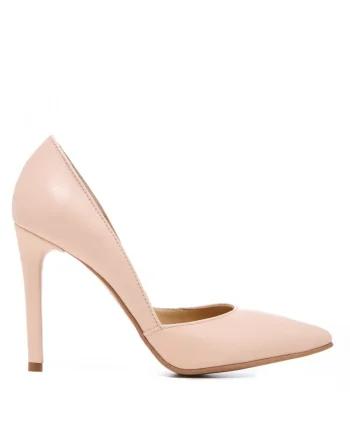Pantofi stiletto piele naturala Rose Quartz