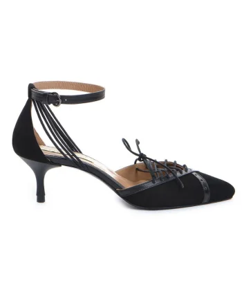 Pantofi stiletto piele naturala Negru Rihanna