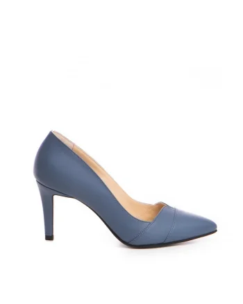Pantofi stiletto piele naturala Blue Jeans Yuki