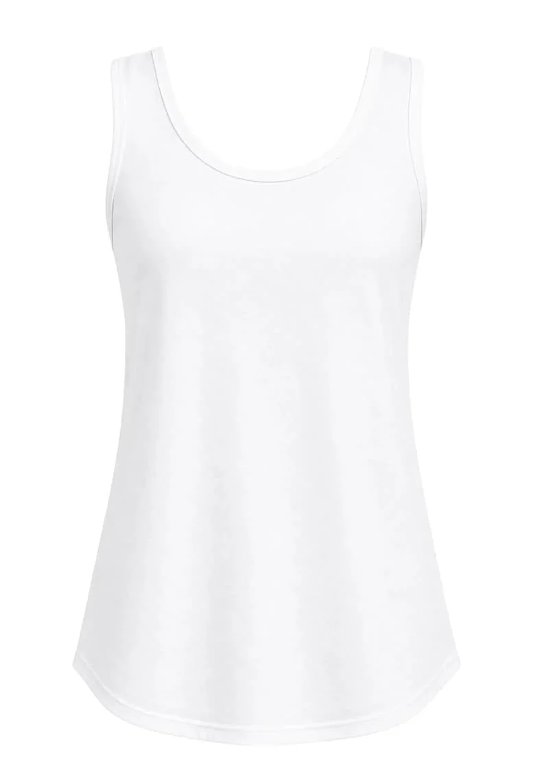 Maiou Casual,  Regular fit, Bumbac cu Lycra, Alb