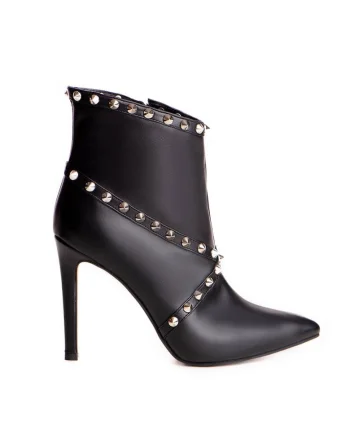 Botine Dama Piele Naturala Negru Calliope