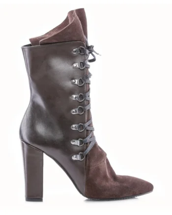 Ghete dama Piele Naturala Wrap Dark Brown