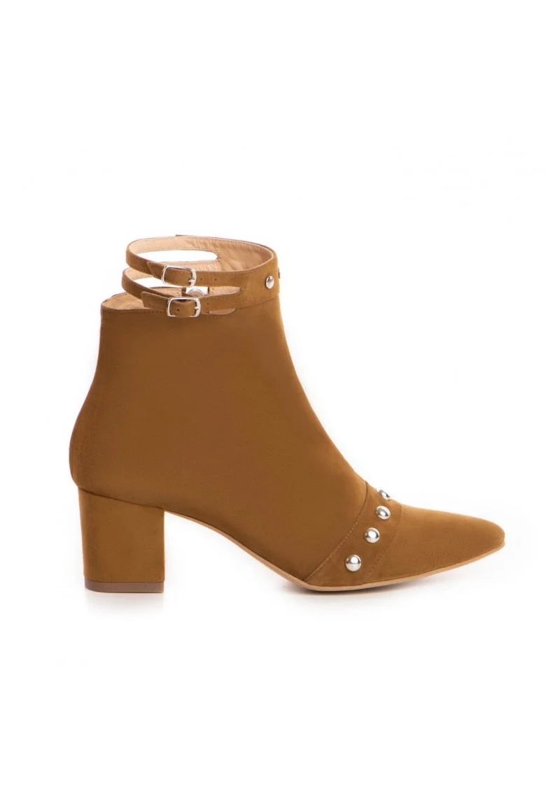 Ghete Dama Piele Naturala Camel Deniz