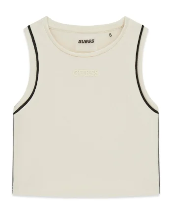 Maiou sport copii,  alb/negru, poliester/viscoza, croiala subtire, pentru fete