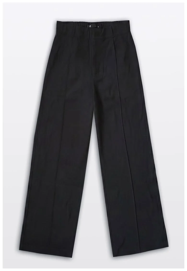Pantaloni drepti cu insertie elastica in talie