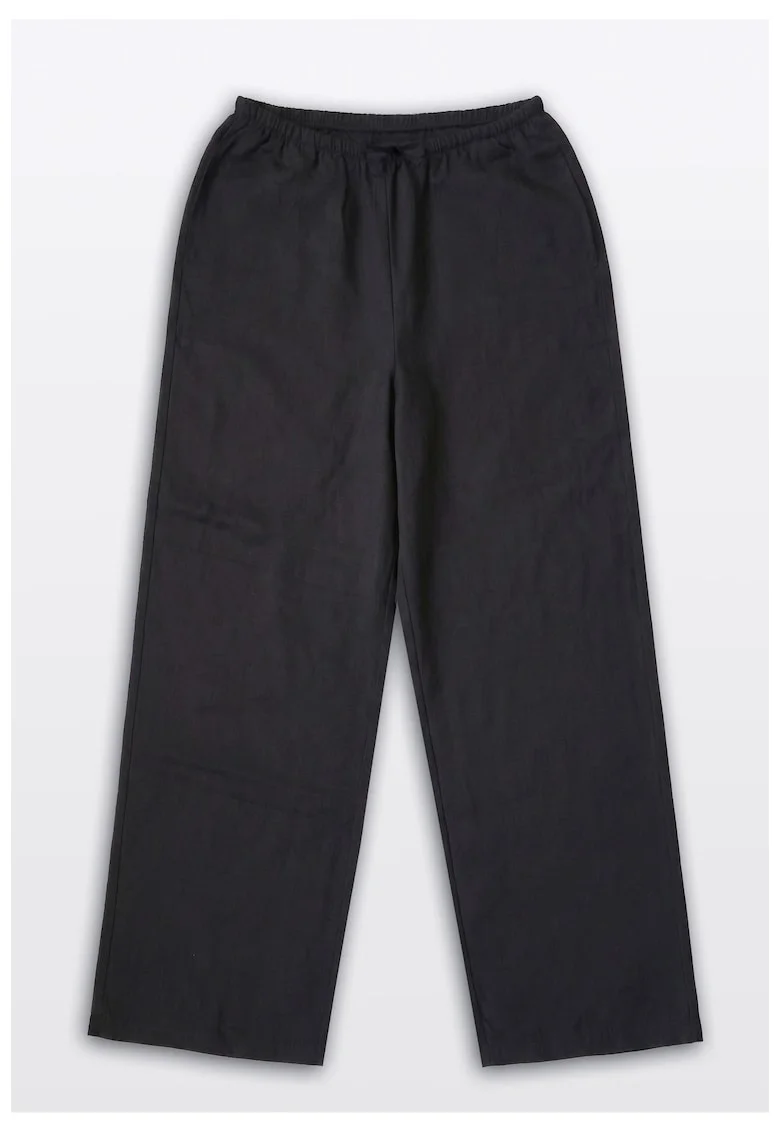 Pantaloni cu croiala ampla, din amestec de lyocell