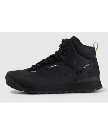 Ghete sport barbati  HEX, piele intoarsa, impermeabile, negre, talpa EVA