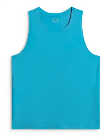 Maiouri sport barbati,  simplu, albastru, fara maneci,