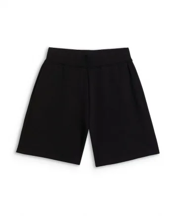 Pantaloni scurti de trening dama  negri, material moale, croiala regular