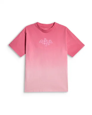 Tricou sport  pentru fete, croiala lejera, imprimeu, roz, bumbac