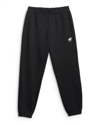 Pantaloni sport barbati  croiala lejera, 2 buzunare, negru, tesatura tip trening