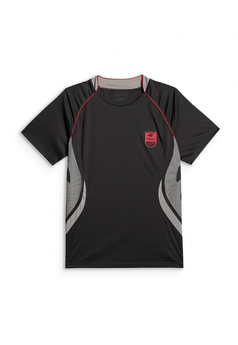 Tricou sport barbati,  regular, uscare rapida, poliester, negru