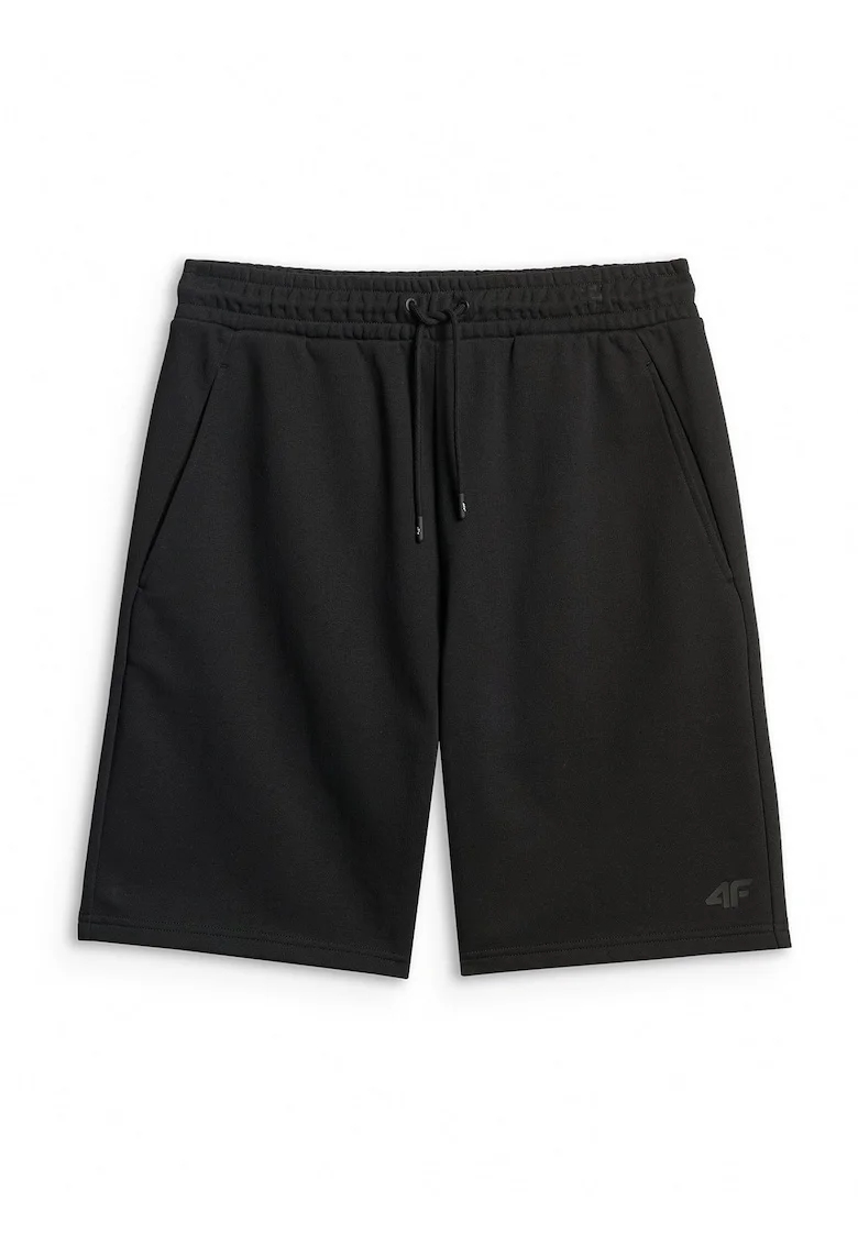 Pantaloni scurti sport  croiala regular, talie ajustabila, 2 buzunare, negru, material usor