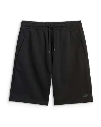 Pantaloni scurti sport  croiala regular, talie ajustabila, 2 buzunare, negru, material usor