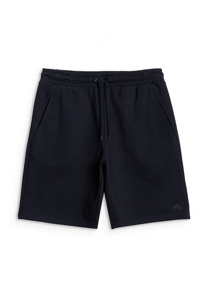 Pantaloni scurti barbati  croiala regular, talie ajustabila, 2 buzunare, fara captuseala, negru