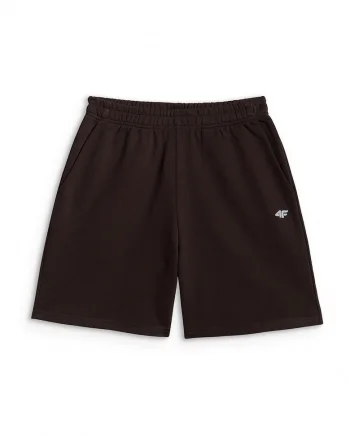 Pantaloni sport dama,  lejeri, talie inalta, maro, french terry
