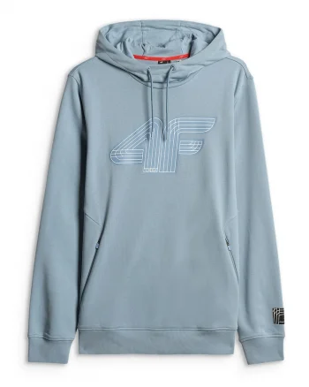 Hanorac sport barbati  regular, gluga ajustabila, albastru, material confortabil