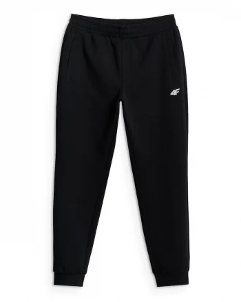 Pantaloni sport barbati  croiala regular, talie ajustabila, negru, material confortabil,