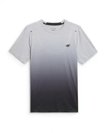 Tricou sport barbati,  pentru antrenament, uscare rapida, poliester, gri/negru