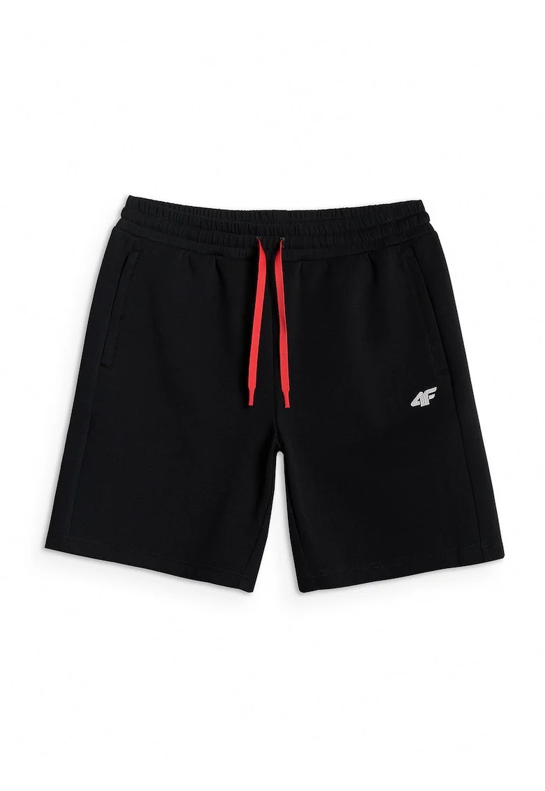 Pantaloni sport barbati  negru, croiala confortabila, talie reglabila, 2 buzunare cu fermoar