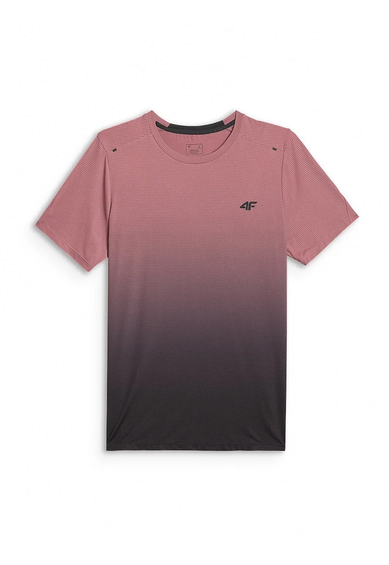 Tricou sport barbati  uscare rapida, respirabil, coral/negru, poliester