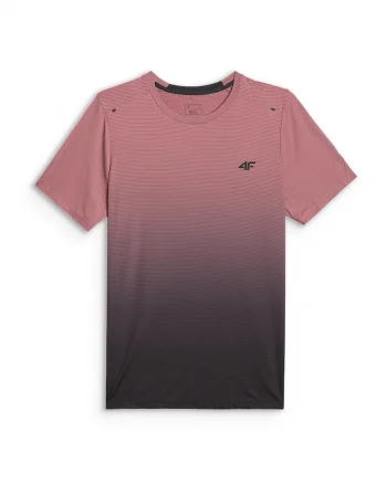 Tricou sport barbati  uscare rapida, respirabil, coral/negru, poliester