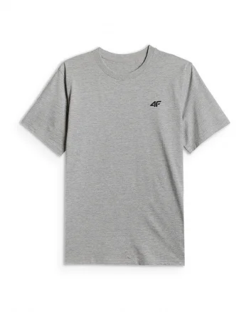 Tricou barbati  regular, gri, grosime medie, croiala confortabila