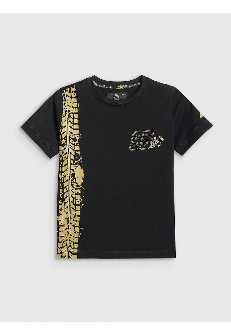Tricou sport copii,  x Bartosz Zmarzlik, negru, imprimeu cu numarul 95 si stelute aurii, bumbac