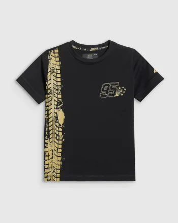 Tricou sport copii,  x Bartosz Zmarzlik, negru, imprimeu cu numarul 95 si stelute aurii, bumbac